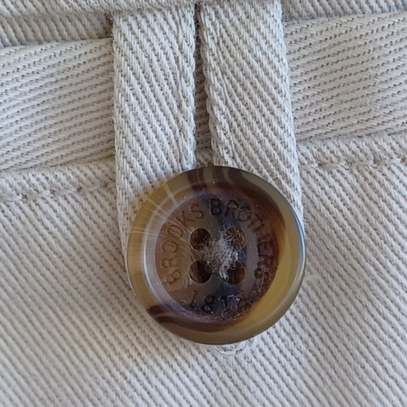 Brooks Brothers 346 Men's Khaki Cotton Pleated Dress Pants Size 35x32 - Picture 3 of 7